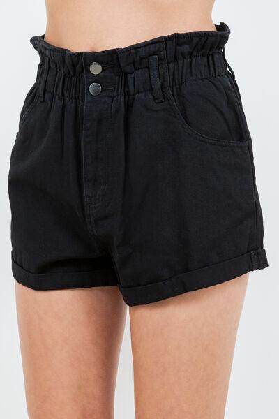 American Bazi High Waist Paper Bag Shorts for Summer Style - Selvanelle