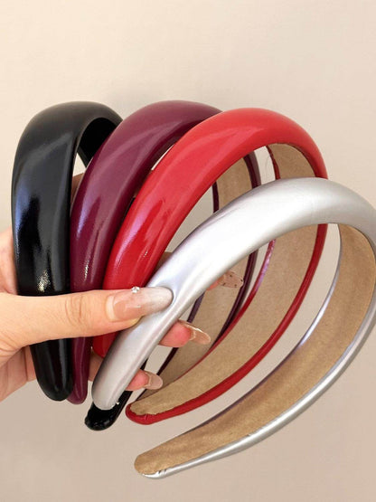 PU Leather Wide Headband for Stylish Hair Accessories - Selvanelle