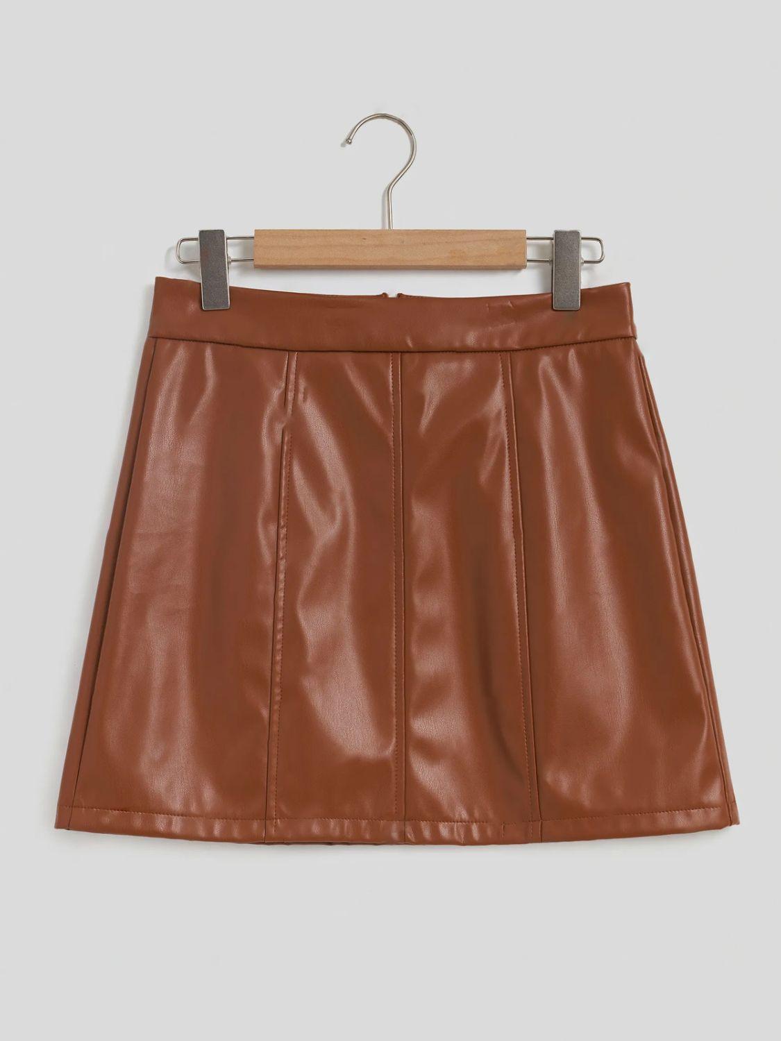 Mini Skirt with Zipper for Women in Various Sizes