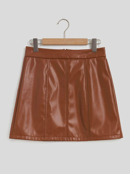 Mini Skirt with Zipper for Women in Various Sizes - Selvanelle