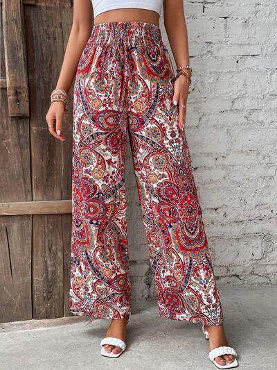 Printed Wide Leg Pants for Stylish Comfort and Fit - Selvanelle