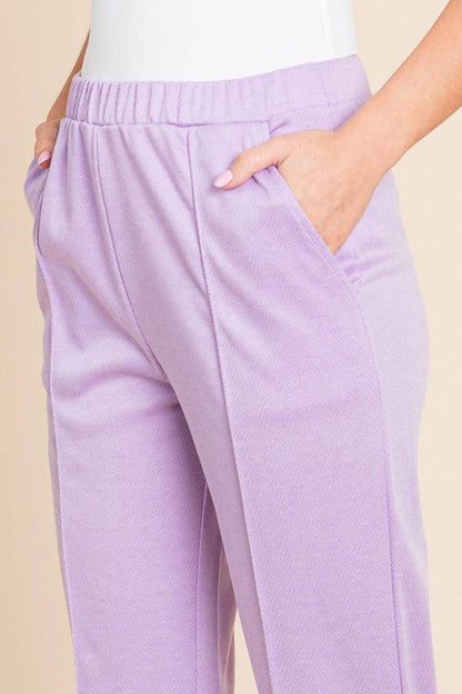 Culture Code Full Size Pin Tuck Detail Slim Pants for Style - Selvanelle