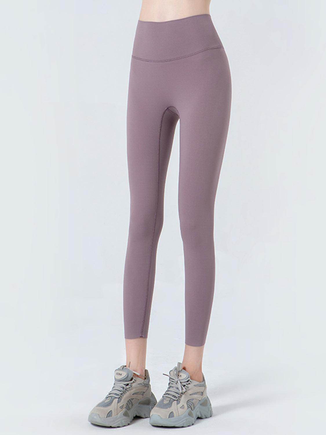 Wide Waistband Cropped Sports Leggings for Active Comfort - Selvanelle