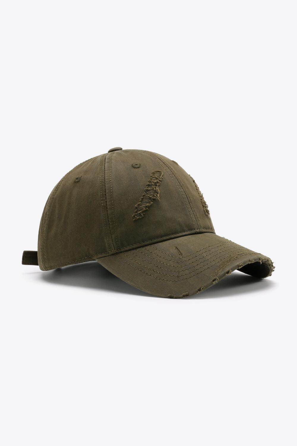 Distressed Adjustable Baseball Cap for Casual Style - Selvanelle