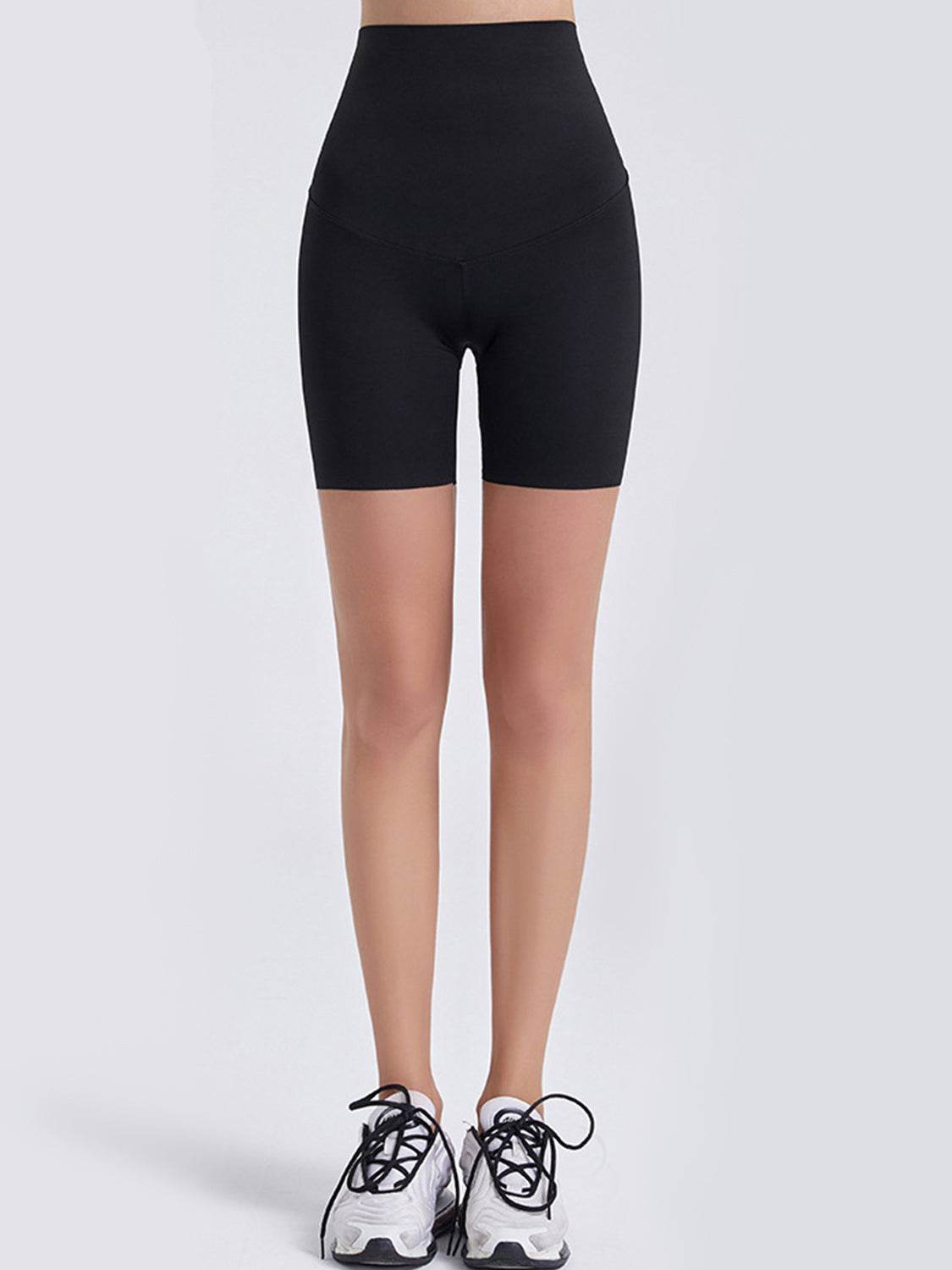 Wide Waistband Sports Shorts - Selvanelle