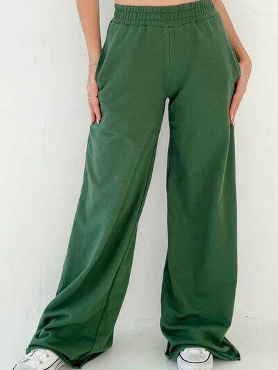 Elastic Waist Wide Leg Pants for Stylish Comfort and Fit - Selvanelle