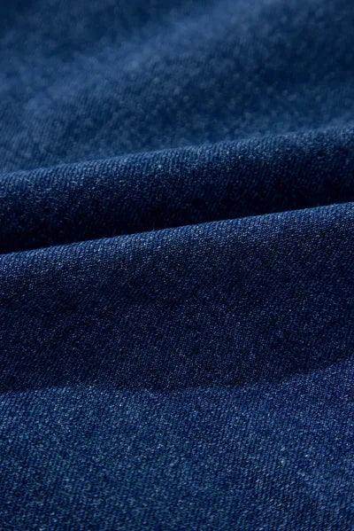 Raw Hem Long Sleeve Denim Jacket for Stylish Women - Selvanelle