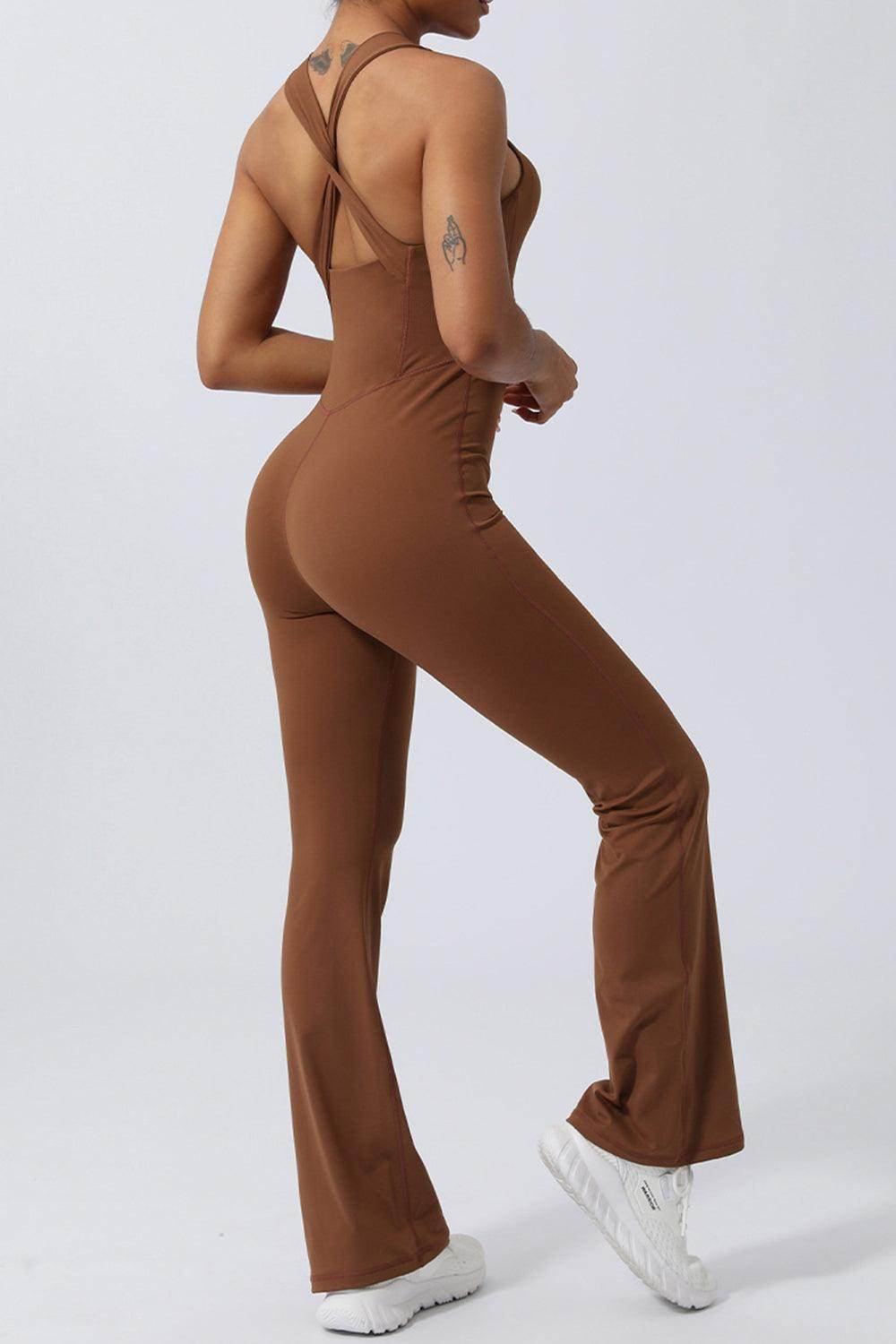 Crisscross Wide Strap Sleeveless Jumpsuit for Women - Selvanelle