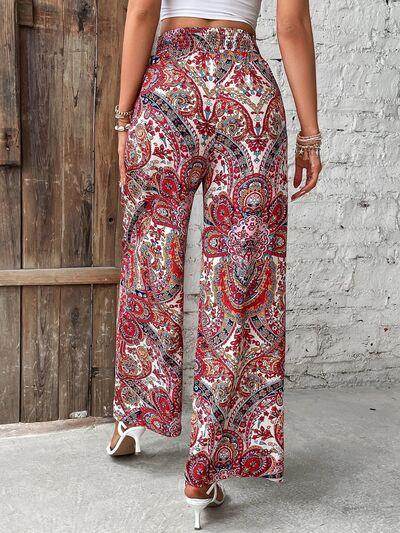 Printed Wide Leg Pants for Stylish Comfort and Fit - Selvanelle