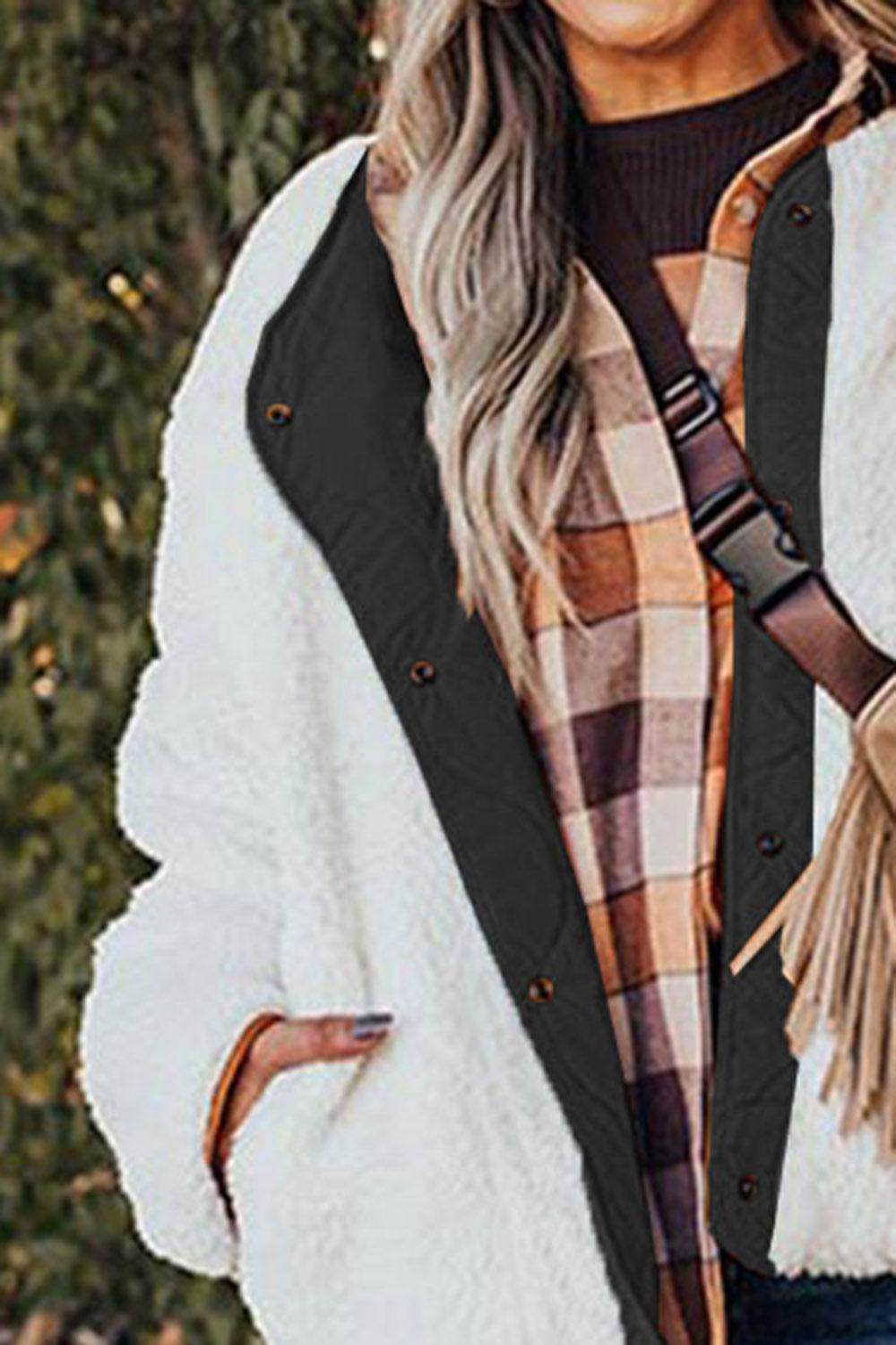 Long Sleeve Button Front Winter Coat for Women Stylish Fit - Selvanelle