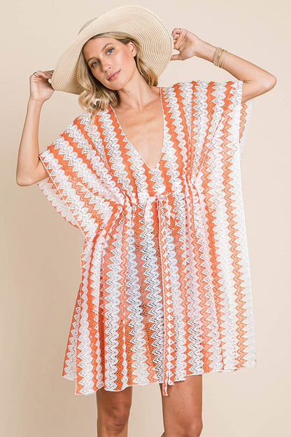 Cotton Bleu by Nu Label Multi Crochet Lace Cover Up - Selvanelle