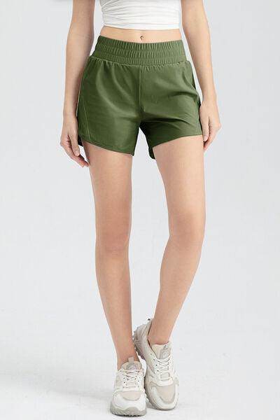 Elastic Waist Active Shorts for Comfortable Workouts - Selvanelle
