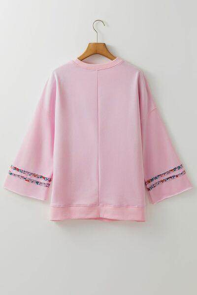 Peace Patch Round Neck Long Sleeve Top for Women Fashion - Selvanelle