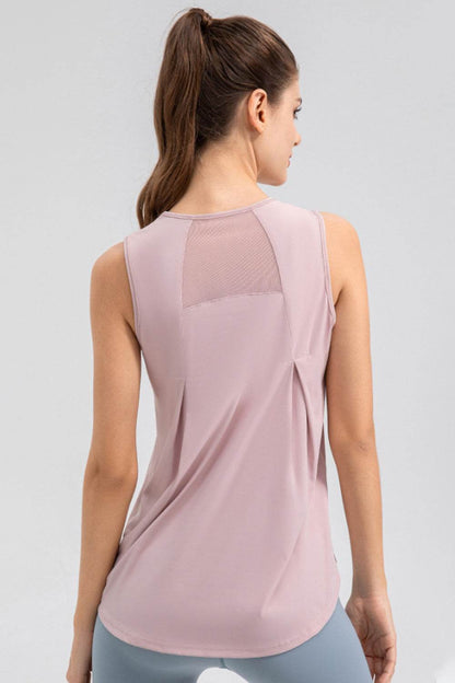 Round Neck Wide strap Active Tank - Selvanelle