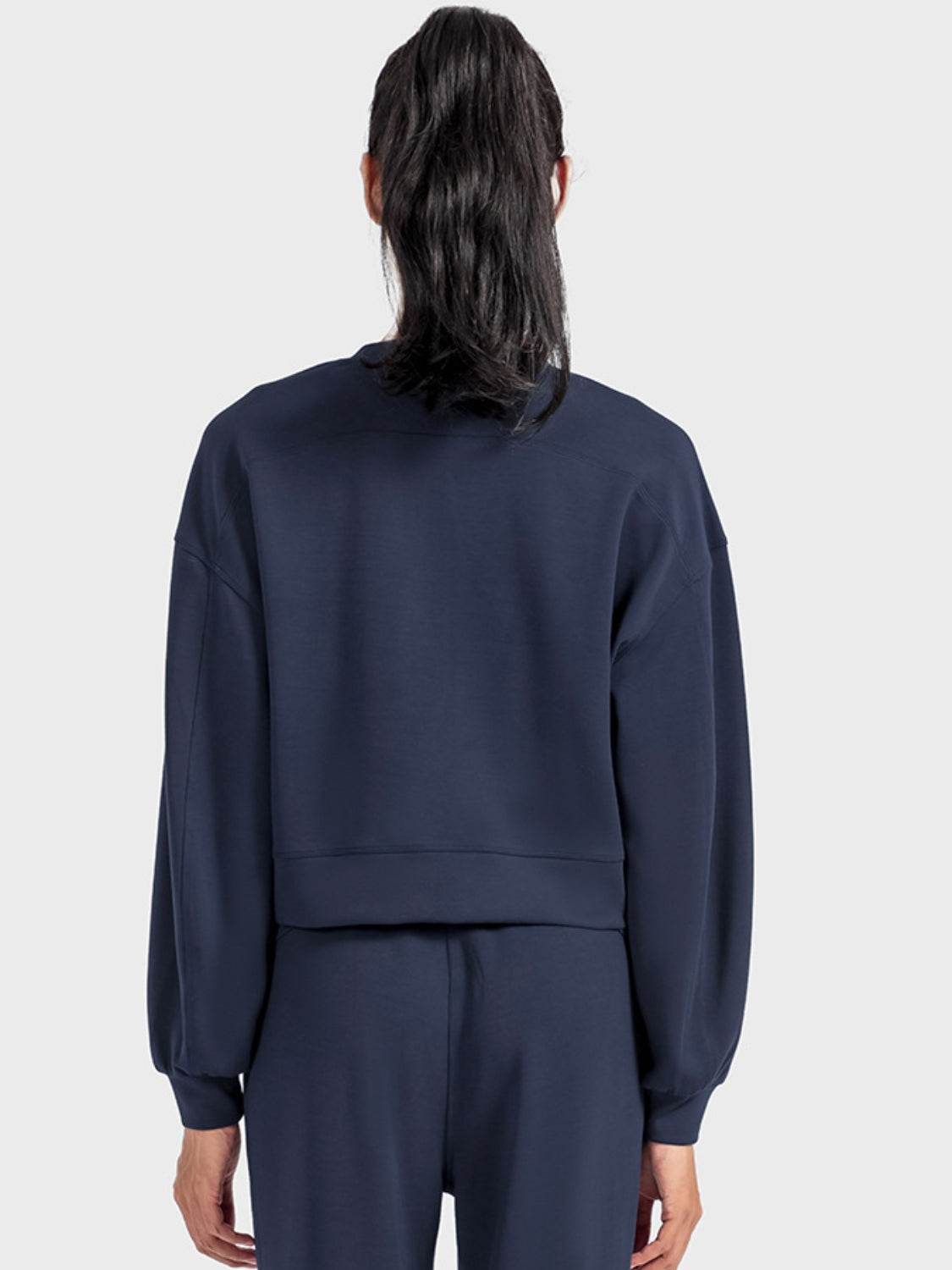 Millennia Round Neck Drop Shoulder Sports Top - Selvanelle
