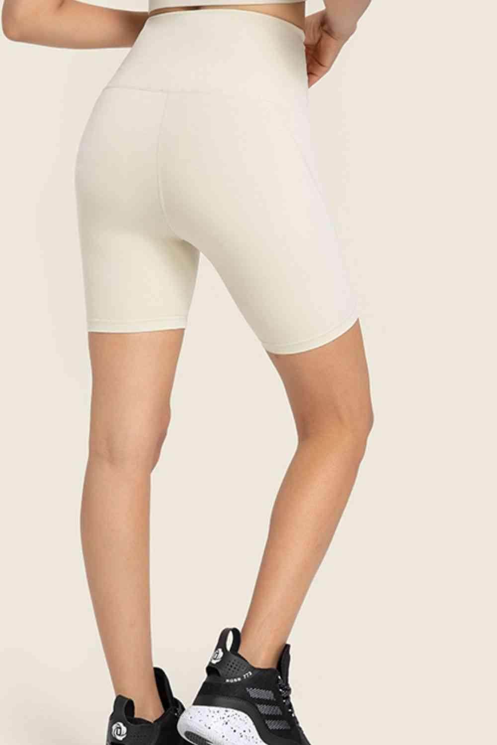Millennia Seamless High-Rise Wide Waistband Biker Shorts - Selvanelle
