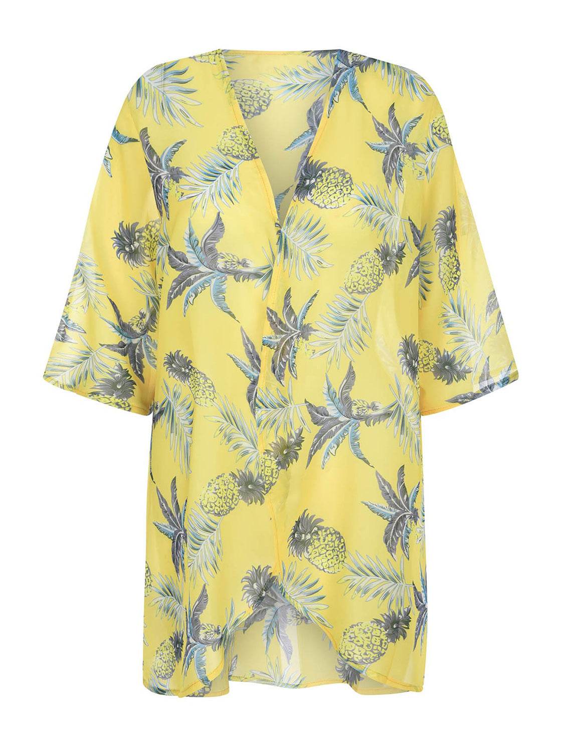 Open Front Half Sleeve Cover-Up - Selvanelle