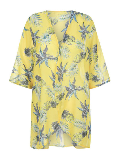 Open Front Half Sleeve Cover-Up - Selvanelle
