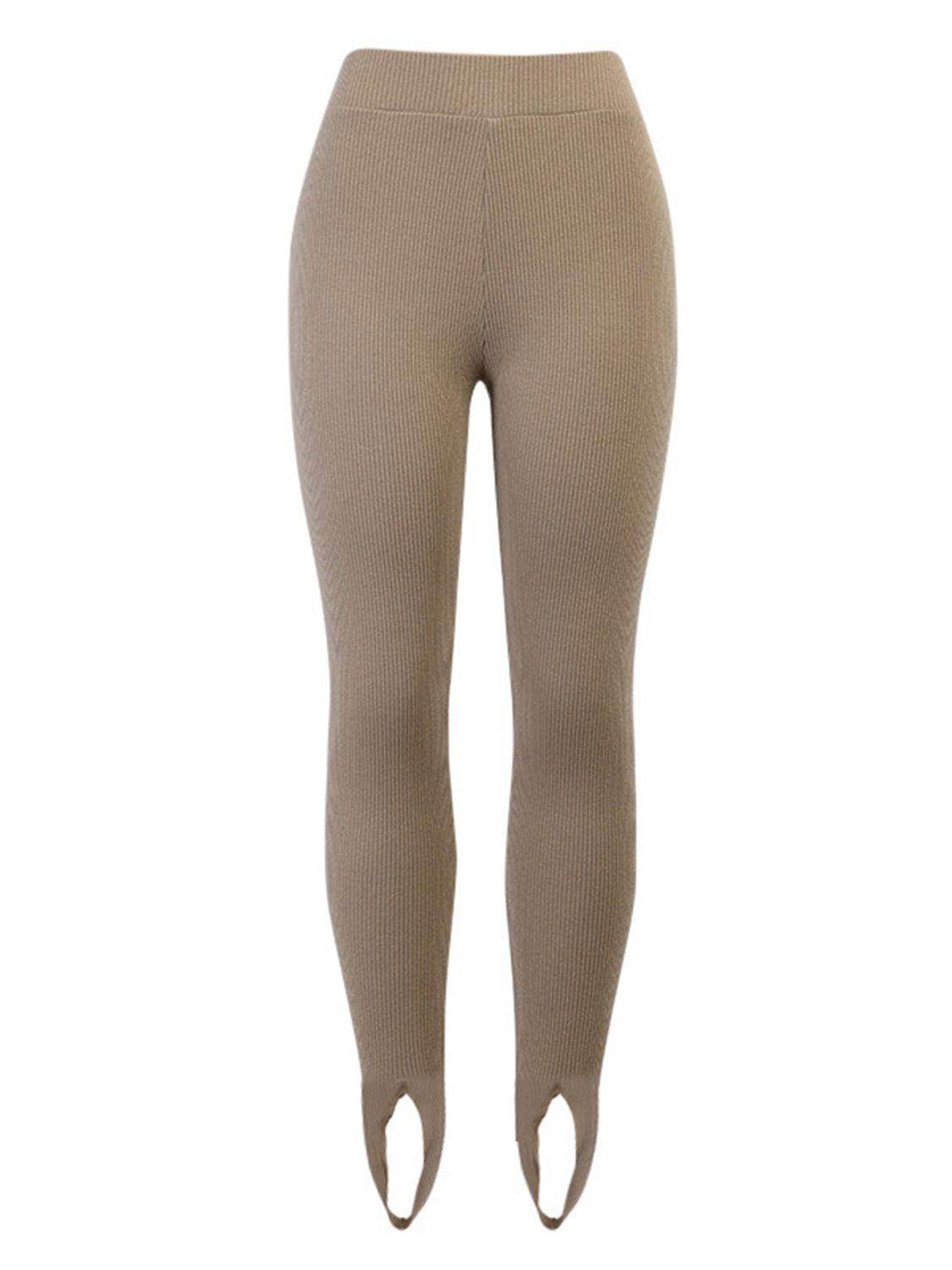 Ribbed Mid Waist Leggings for Comfortable Everyday Wear - Selvanelle