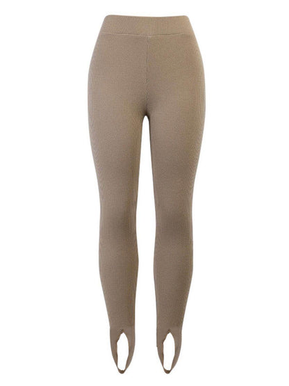 Ribbed Mid Waist Leggings for Comfortable Everyday Wear - Selvanelle