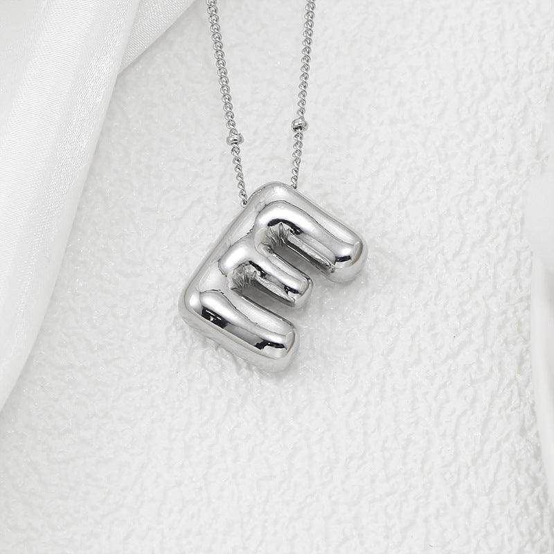 Copper Bubble Letter Pendant Necklace for Stylish Charm - Selvanelle