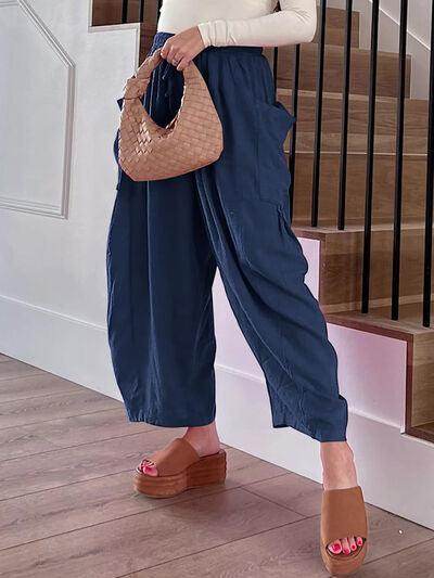 Full Size Wide Leg Pants with Pockets for Women - Selvanelle