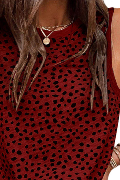 Printed Round Neck Tank for Women - Comfortable Fit - Selvanelle