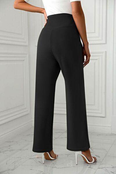 High Waist Straight Leg Pants for Women in Various Sizes - Selvanelle