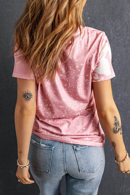 Rabbit Round Neck Short Sleeve T-Shirt - Selvanelle