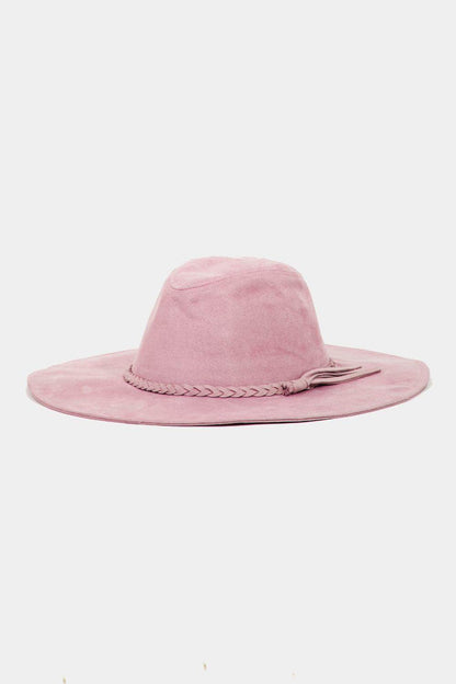 Fame Braided Faux Suede Hat for Chic Style and Comfort - Selvanelle