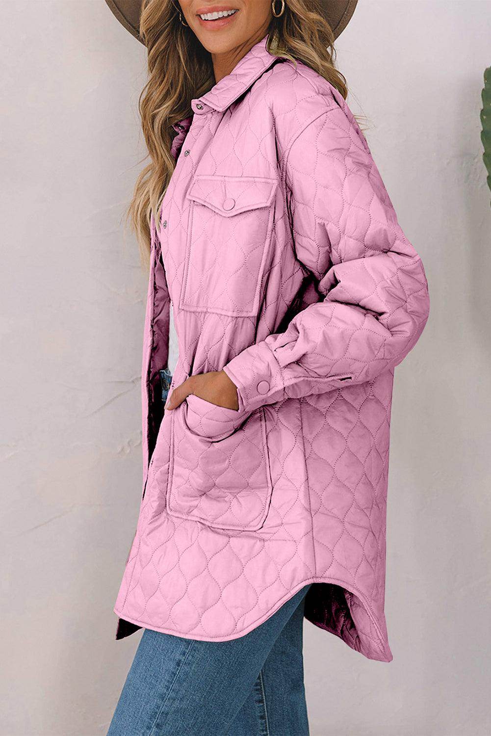 Snap Down Collared Winter Coat for Stylish Warmth - Selvanelle