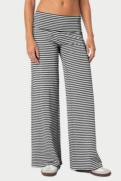 Stylish Striped Wide Leg Pants for Comfortable Fashion - Selvanelle
