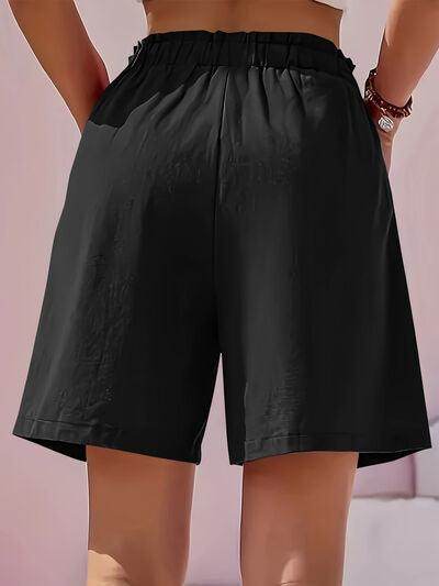 Full Size Pocketed Elastic Waist Shorts for Everyday Comfort - Selvanelle