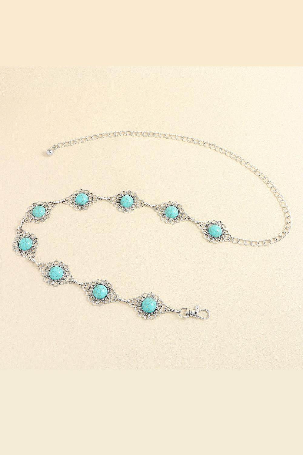 Vintage Turquoise Alloy Belt for Chic Fashion Style - Selvanelle