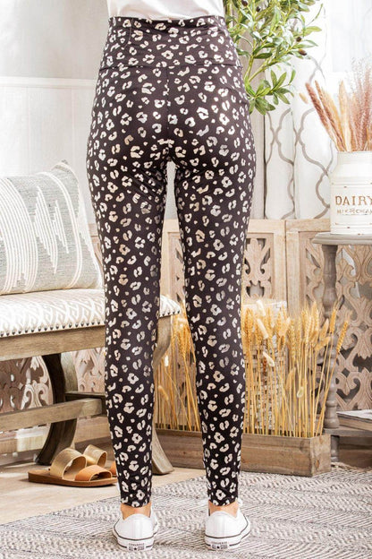 Heimish Full Size Leopard High Waist Leggings for Women - Selvanelle