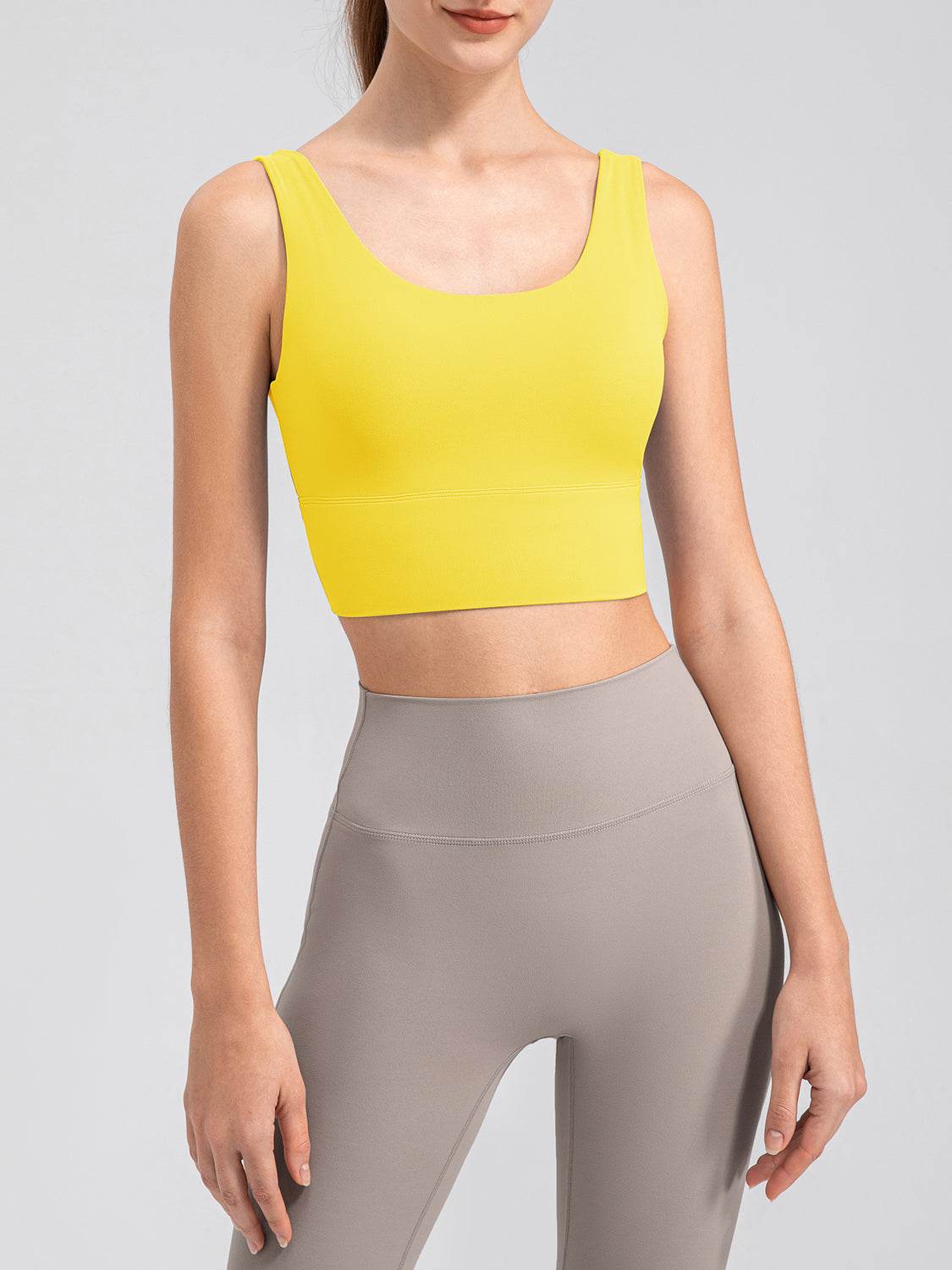 Scoop Neck Wide Strap Active Tank - Selvanelle