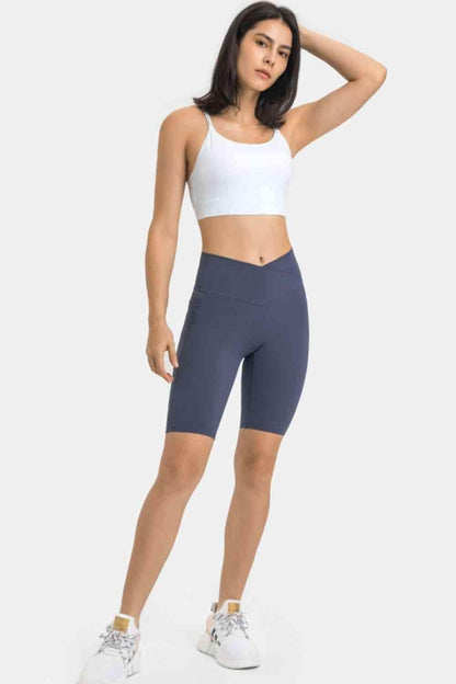 Millennia High Waist Biker Shorts with Pockets for Women - Selvanelle