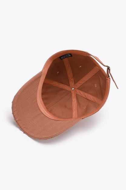 Distressed Adjustable Baseball Cap for Casual Style - Selvanelle