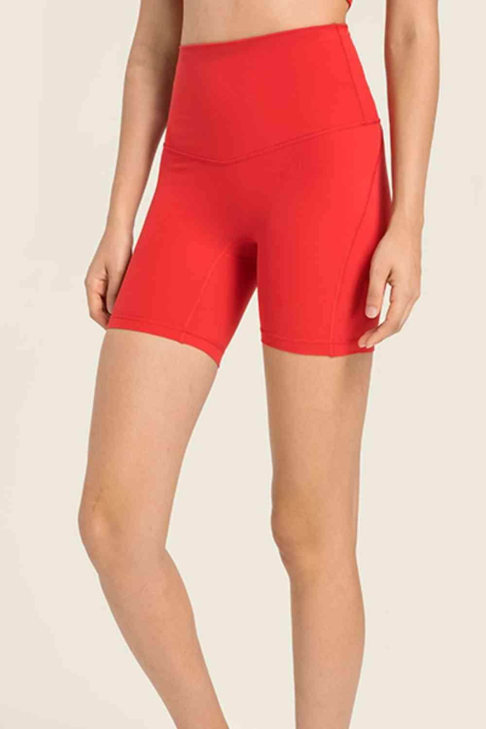 Millennia Seamless High-Rise Wide Waistband Biker Shorts - Selvanelle