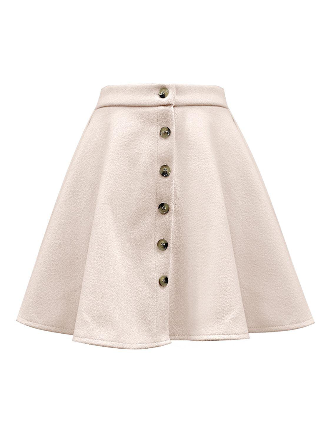 Buttoned Corduroy Mini Skirt for Stylish Everyday Wear