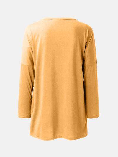Full Size Round Neck Long Sleeve T-Shirt for Women - Selvanelle