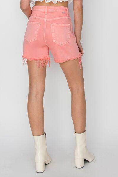 RISEN High Rise Distressed Denim Shorts for Trendy Style - Selvanelle