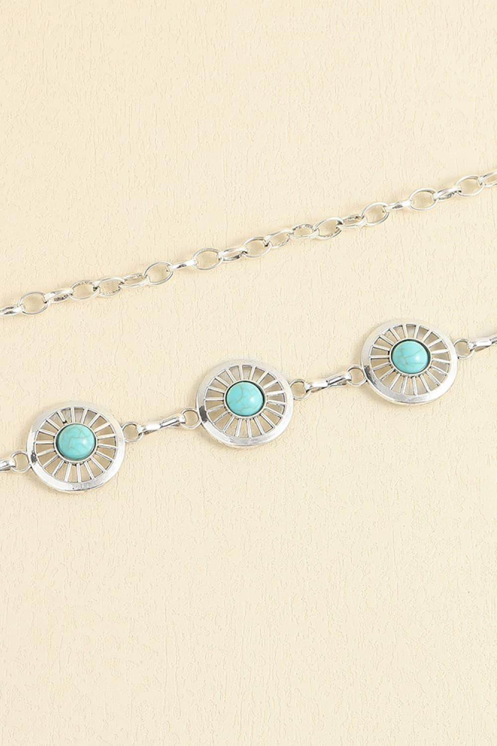Vintage Turquoise Alloy Belt for Chic Fashion Style - Selvanelle
