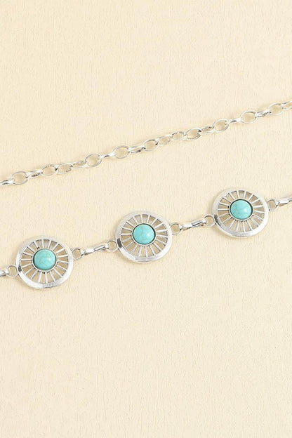 Vintage Turquoise Alloy Belt for Chic Fashion Style - Selvanelle
