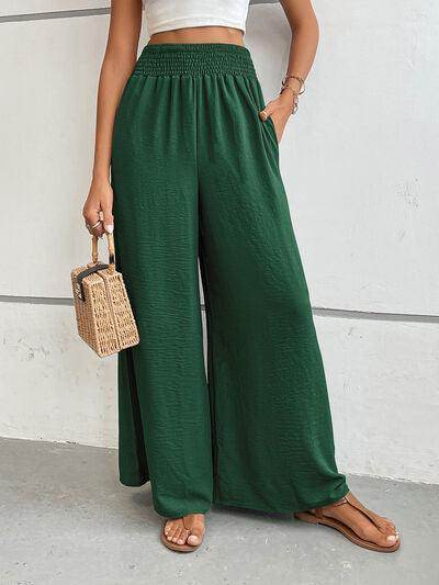 Perfee Wide Leg Pants with Pockets for Women Stylish Comfort - Selvanelle
