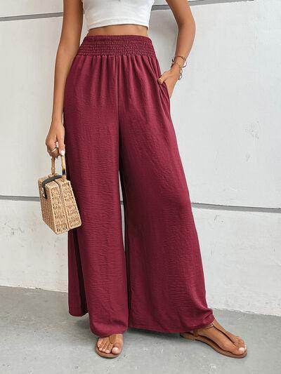 Perfee Wide Leg Pants with Pockets for Women Stylish Comfort - Selvanelle