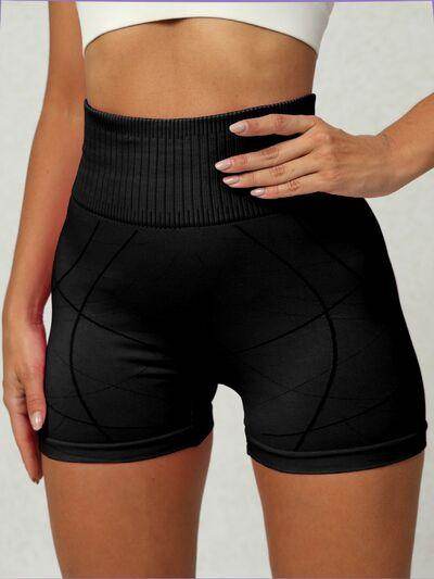 High Waist Active Shorts for Women with Stretch Fabric - Selvanelle