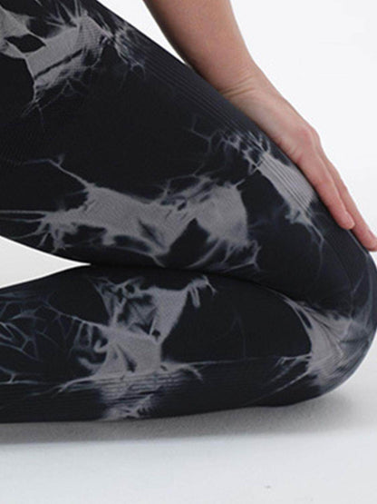 Tie-Dye High Waist Active Leggings for Comfort and Style - Selvanelle