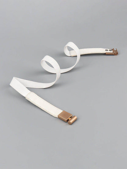 PU Elastic Skinny Belt for Women Adjustable Fashion Accessory - Selvanelle