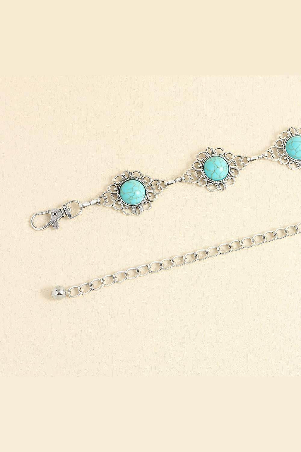 Vintage Turquoise Alloy Belt for Chic Fashion Style - Selvanelle